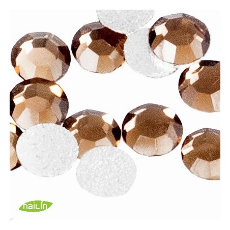 Swarovski Rhinestones, Smoked Topaz, 2mm