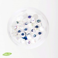 Rhinestones, 4mm, multicolor white