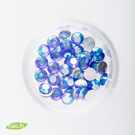 Rhinestones, 4mm, multicolor blue