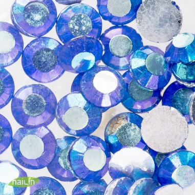 Rhinestones, 4mm, multicolor blue