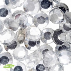 Rhinestones, 4mm, silver 2