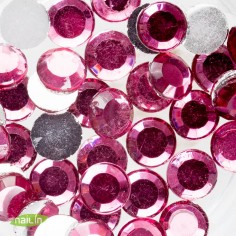 Rhinestones, 4mm, pink 2