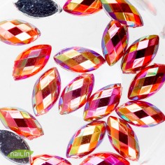 3D Glass Jewels, 6mm, red 2