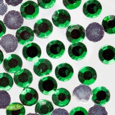 Rhinestones, green, 2mm 2
