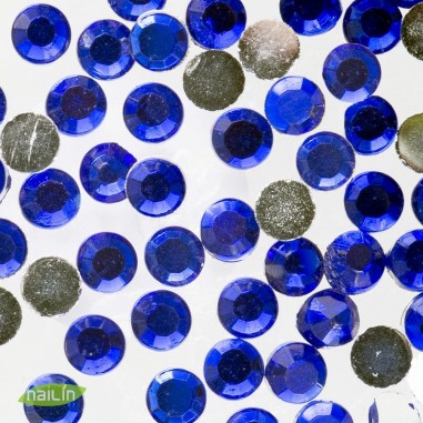 Rhinestones, blue, 2mm
