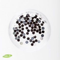 Rhinestones, black, 2mm