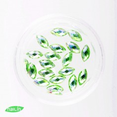 3D Glass Jewels, 6mm, green