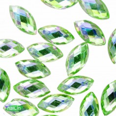 3D Glass Jewels, 6mm, green 2