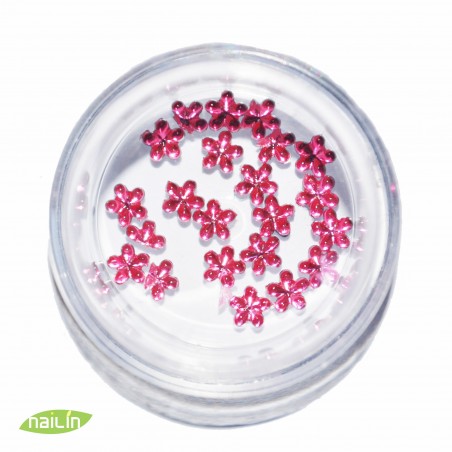 Glass Flowers, 4mm, pink Glass Flowers, 4mm, pink