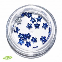 Glass Flowers, 4mm, blue