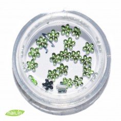 Glass Flowers, 4mm, green