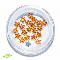 Glass Flowers, 4mm, orange