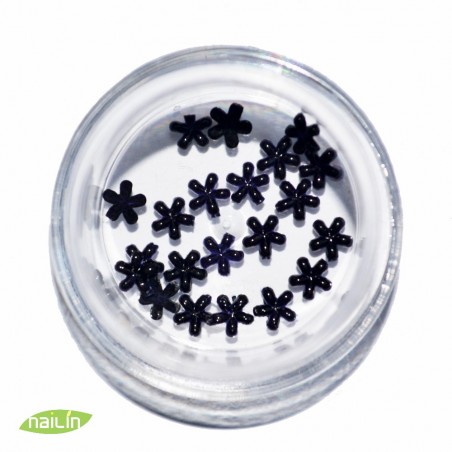 Glass Flowers, 4mm, black