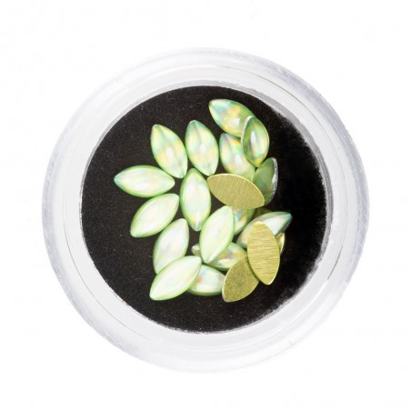 3D Pearls, light green leafs