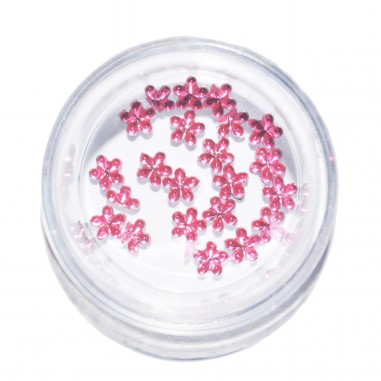 Glass Flowers, 4mm, pink