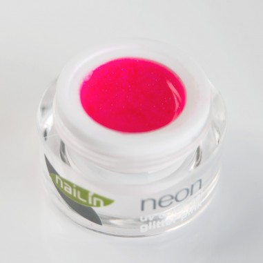 Цветной гель, Neon Glitter Pink, 5g