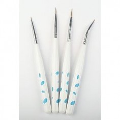 Nail Art pintslite komplekt, sinised täpid