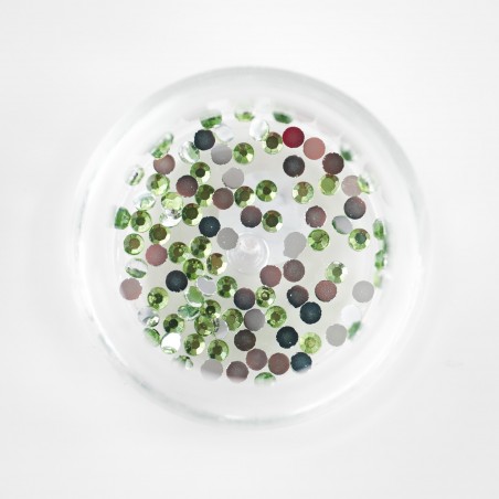 Rhinestones, light green, 2mm