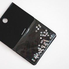 Rhinestones, 2mm, square, Crystal AB