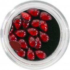 3D Pearls, red teardrops