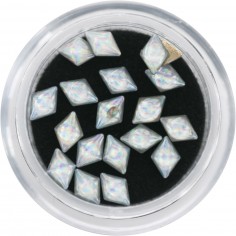 3D Pearls, silver-blue rhombus