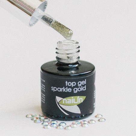Finish Gel, Top Gel Sparkle Gold, 8ml