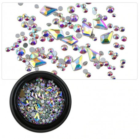 Rhinestones mix, Crystal AB IV Rhinestones mix, Crystal AB IV