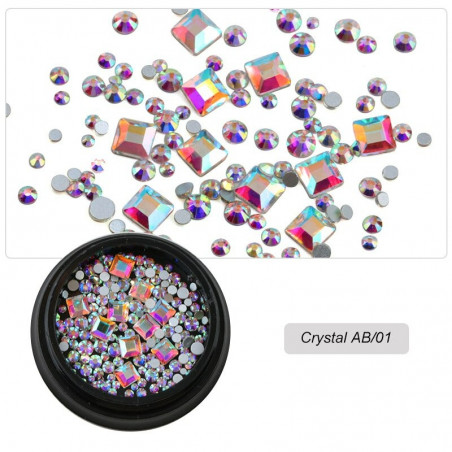 Rhinestones mix, Crystal AB I Rhinestones mix, Crystal AB I