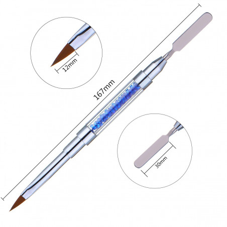 Acryl Gel brush with spatula, 12mm