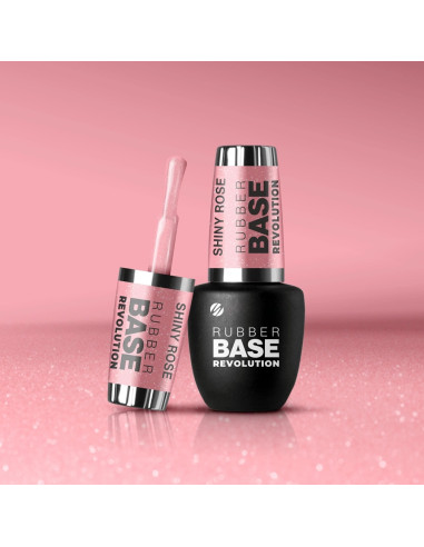 Rubber Base Revolution Shiny Rose, 9 ml